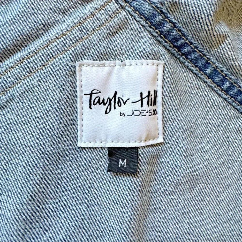 Joes Jeans Shortalls Taylor Hill Medium Blue Denim Bib Overall Shorts Y2K Boho